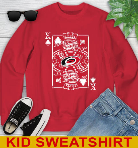 Carolina Hurricanes NHL Hockey The King Of Spades Death Cards Shirt Youth Sweatshirt 7