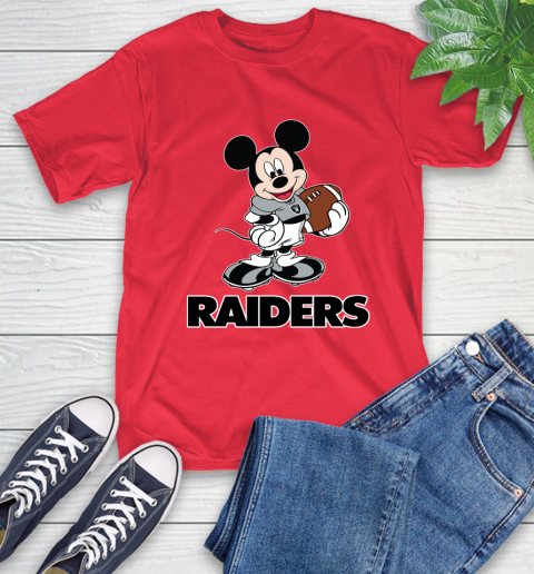 NFL Football Oakland Raiders Cheerful Mickey Mouse Shirt T-Shirt 11