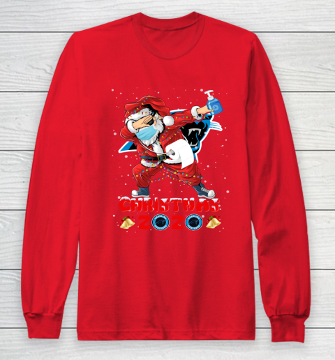 Carolina Panthers Funny Santa Claus Dabbing Christmas 2020 NFL Long Sleeve T-Shirt 7