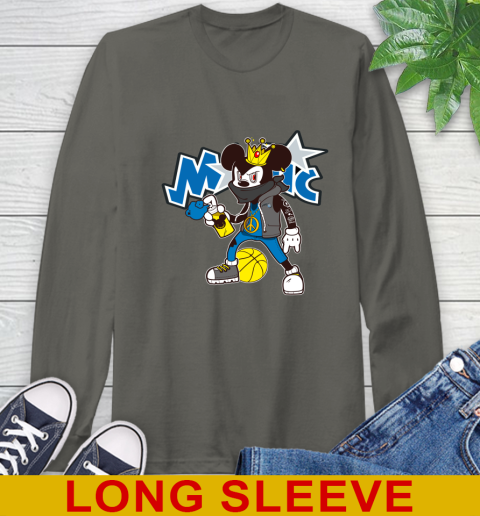 Orlando Magic NBA Basketball Mickey Peace Sign Sports Long Sleeve T-Shirt 8