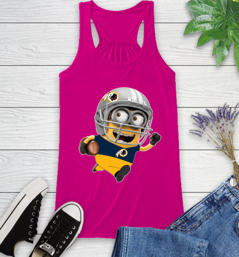 NFL Washington Redskins Minions Disney Football Sports Racerback Tank 8