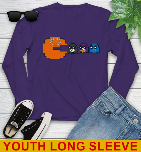 Chicago Bears NFL Football Pac Man Champion Youth Long Sleeve 5