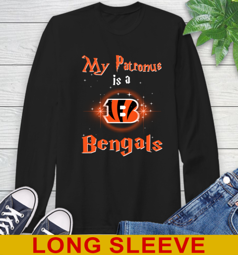NFL Football Harry Potter My Patronus Is A Cincinnati Bengals Long Sleeve T-Shirt