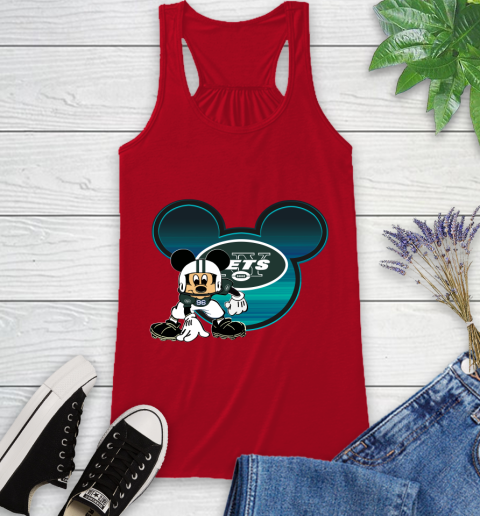 NFL New York Jets Mickey Mouse Disney Football T Shirt Racerback Tank 6