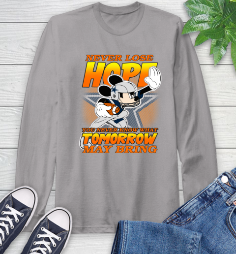 Dallas Cowboys NFL Football Mickey Disney Never Lose Hope Long Sleeve T-Shirt 7 Dallas Cowboys NFL Football Mickey Disney Never Lose Hope Long Sleeve T-Shirt - Image 7
