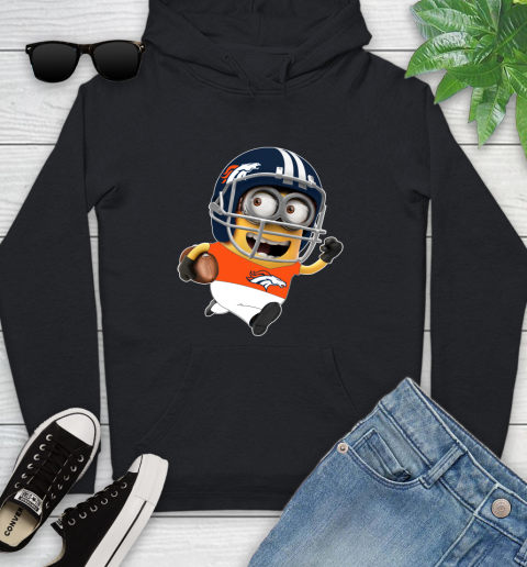 NFL Denver Broncos Minions Disney Football Sports Youth Hoodie 2