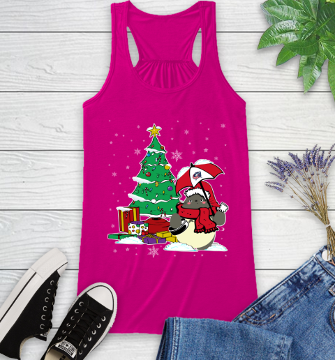 Columbus Blue Jackets NHL Hockey Cute Tonari No Totoro Christmas Sports Racerback Tank 7
