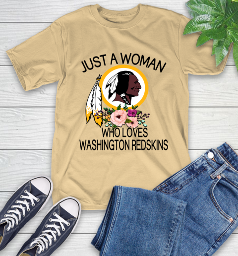 NFL Just A Woman Who Loves Washington Redskins Football Sports T-Shirt 6