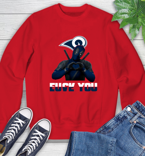 NHL Los Angeles Rams Deadpool Love You Fuck You Football Sports Sweatshirt 10