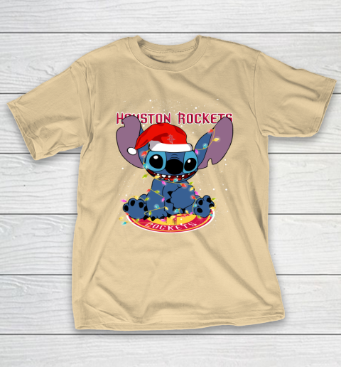 Houston Rockets NBA noel stitch Basketball Christmas T-Shirt 5