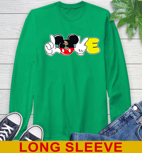 Minnesota Vikings NFL Football Love Mickey Disney Sports Long Sleeve T-Shirt 7