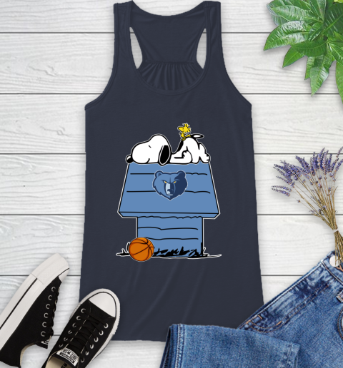 Memphis Grizzlies NBA Basketball Snoopy Woodstock The Peanuts Movie Racerback Tank 12