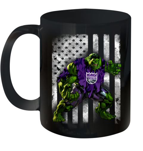 Sacramento Kings Hulk Marvel Avengers NBA Basketball American Flag Ceramic Mug 11oz