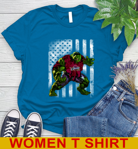 Cleveland Cavaliers Hulk Marvel Avengers NBA Basketball American Flag Women's T-Shirt 9 Cleveland Cavaliers Hulk Marvel Avengers NBA Basketball American Flag Women's T-Shirt - Image 9