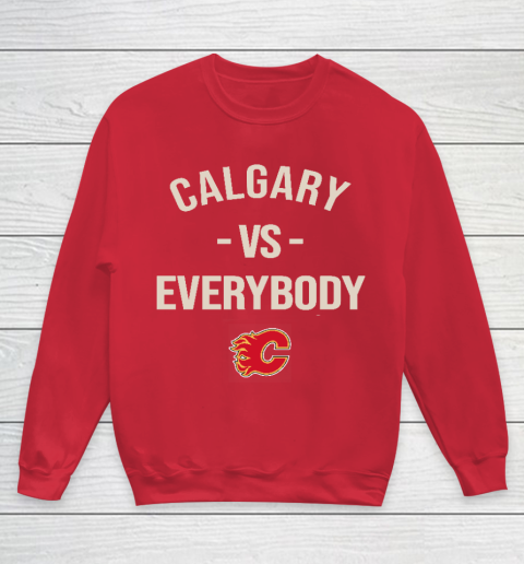 Calgary Flames Vs Everybody Youth Sweatshirt 7