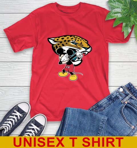 Jacksonville Jaguars NFL Football Dabbing Mickey Disney Sports T-Shirt 10