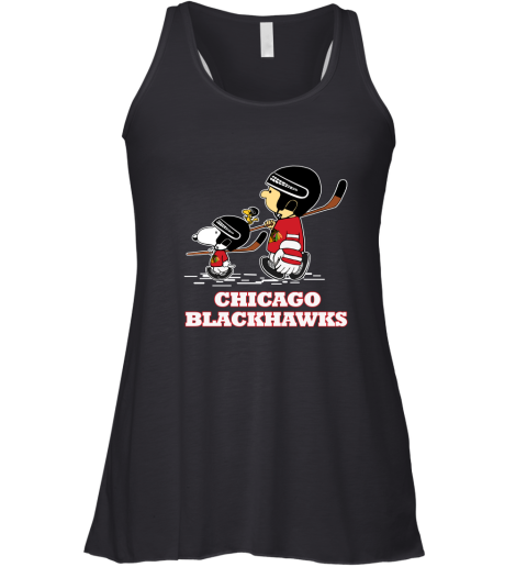 Let's Play Chicago Blackhawks Ice Hockey Snoopy NHL Racerback Tank