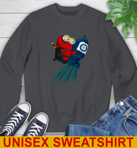 MLB Baseball Seattle Mariners Deadpool Minion Marvel Shirt Sweatshirt 7