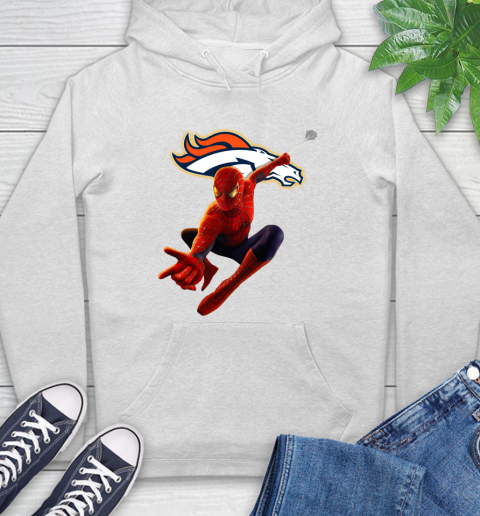 NFL Spider Man Avengers Endgame Football Denver Broncos Hoodie