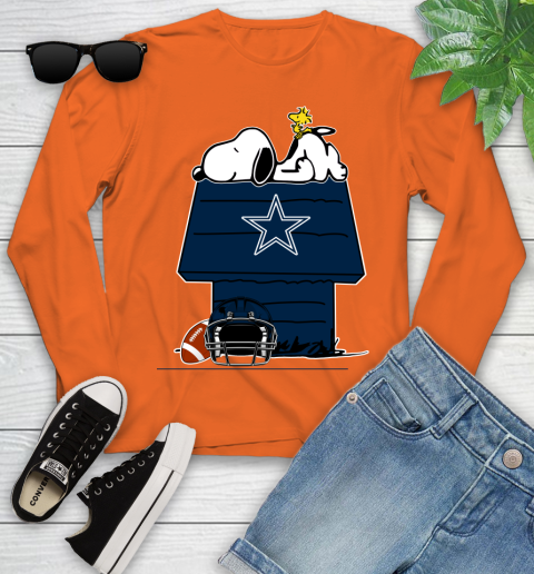 Dallas Cowboys NFL Football Snoopy Woodstock The Peanuts Movie Youth Long Sleeve 4