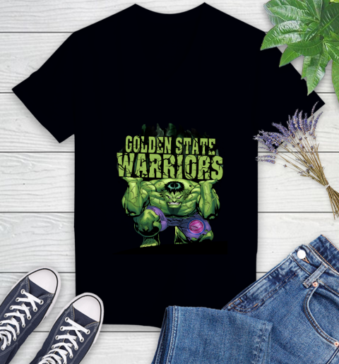 Detroit Pistons NBA Basketball Incredible Hulk Marvel Avengers Sports Women's V-Neck T-Shirt 2