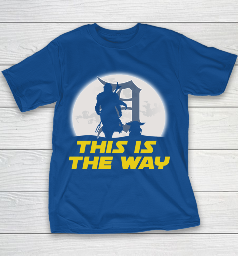 Detroit Tigers MLB Baseball Star Wars Yoda And Mandalorian This Is The Way Youth T-Shirt 6