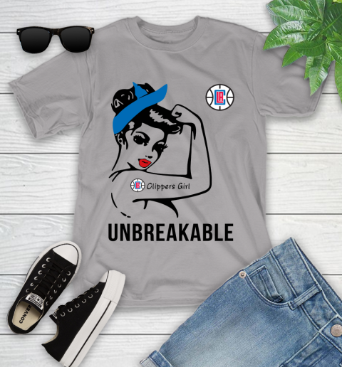 NBA Los Angeles Clippers Girl Unbreakable Basketball Sports Youth T-Shirt 2