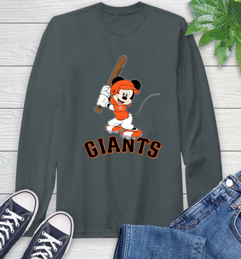 MLB Baseball San Francisco Giants Cheerful Mickey Mouse Shirt Long Sleeve T-Shirt 7