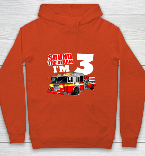 Kids Fire Truck 3rd Birthday T Shirt Boy Firefighter 3 Years Old Youth Hoodie 3