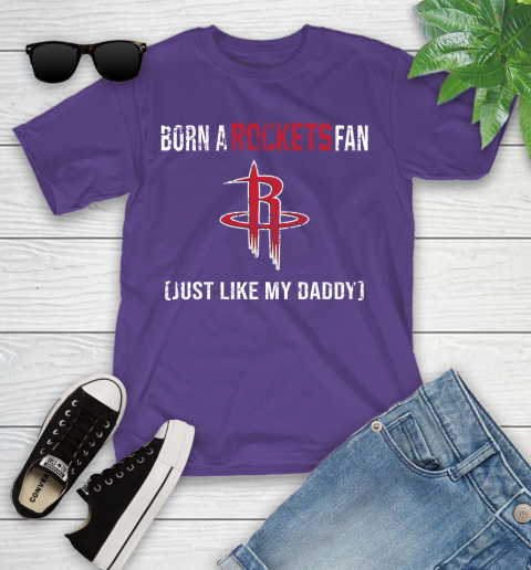 NBA Houston Rockets Loyal Fan Just Like My Daddy Basketball Shirt Youth T-Shirt 3