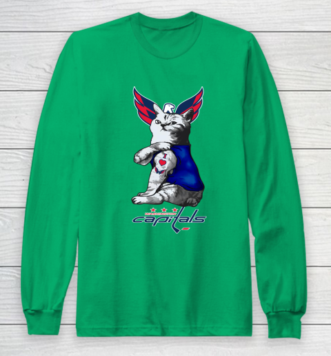 NHL My Cat Loves Washington Capitals Hockey Long Sleeve T-Shirt 4