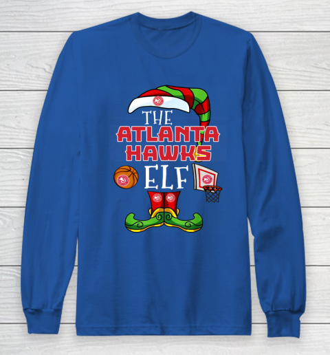 Atlanta Hawks Christmas ELF Funny NBA Long Sleeve T-Shirt 6