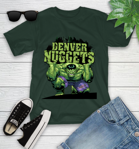 Denver Nuggets NBA Basketball Incredible Hulk Marvel Avengers Sports Youth T-Shirt 5
