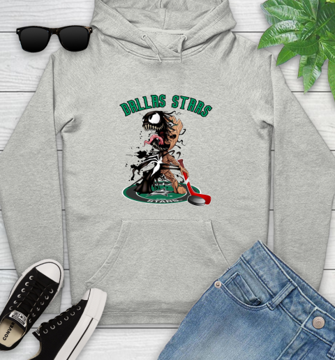 NHL Dallas Stars Hockey Venom Groot Guardians Of The Galaxy Youth Hoodie