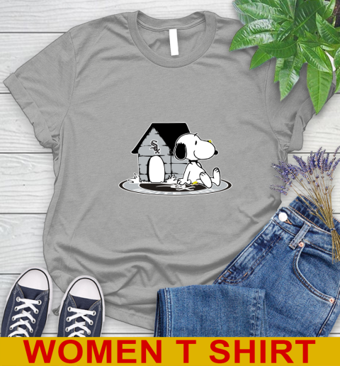 MLB Baseball Chicago White Sox Snoopy The Peanuts Movie Shirt Women's T-Shirt 11