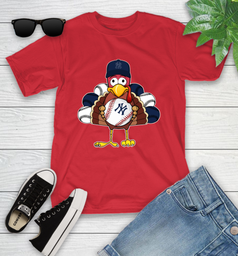 New York Yankees Turkey thanksgiving Youth T-Shirt 10