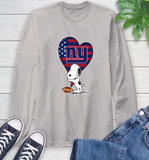 New York Giants NFL Football The Peanuts Movie Adorable Snoopy Long Sleeve T-Shirt 12