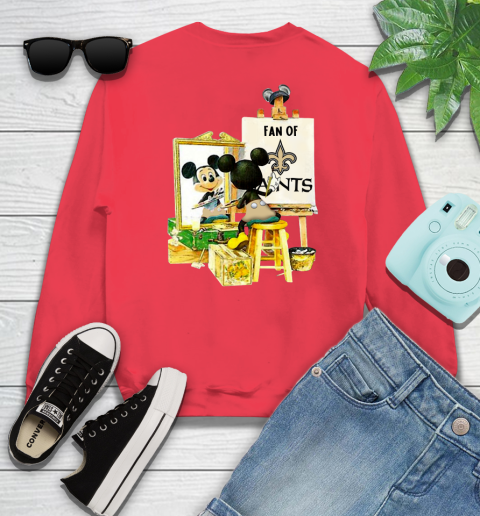 NFL Football New Orleans Saints Mickey Drawing Shirt 35
