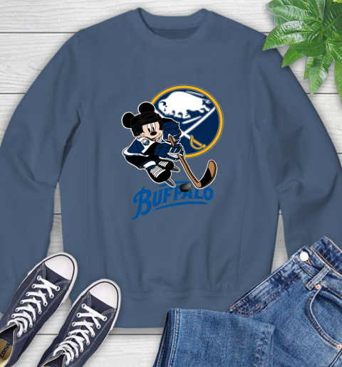 NHL Buffalo Sabres Mickey Mouse Disney Hockey T Shirt Sweatshirt 7