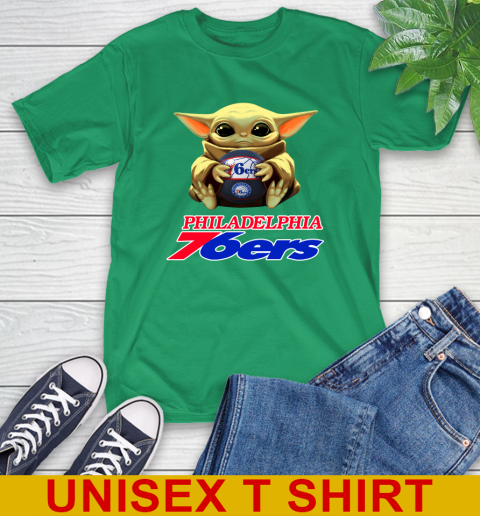 NBA Basketball Philadelphia 76ers Star Wars Baby Yoda Shirt 7