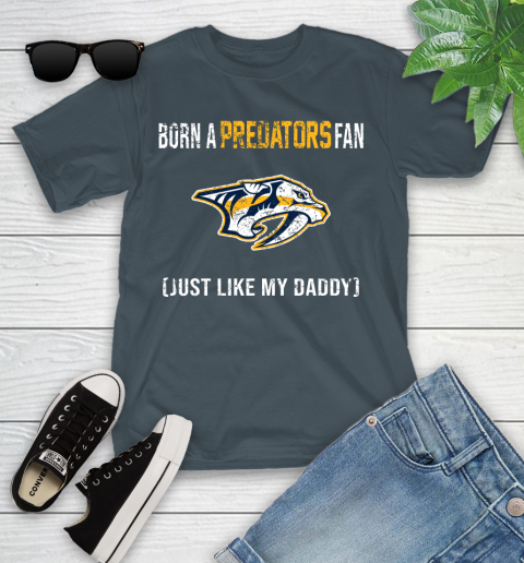 NHL Nashville Predators Hockey Loyal Fan Just Like My Daddy Shirt Youth T-Shirt 9