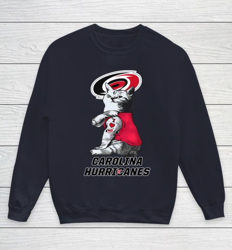 NHL My Cat Loves Carolina Hurricanes Hockey Youth Sweatshirt 2