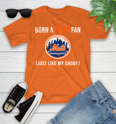 MLB Baseball New York Mets Loyal Fan Just Like My Daddy Shirt Youth T-Shirt 8