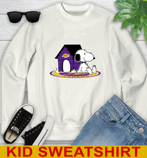 NBA Basketball Los Angeles Lakers Snoopy The Peanuts Movie Shirt Youth Sweatshirt