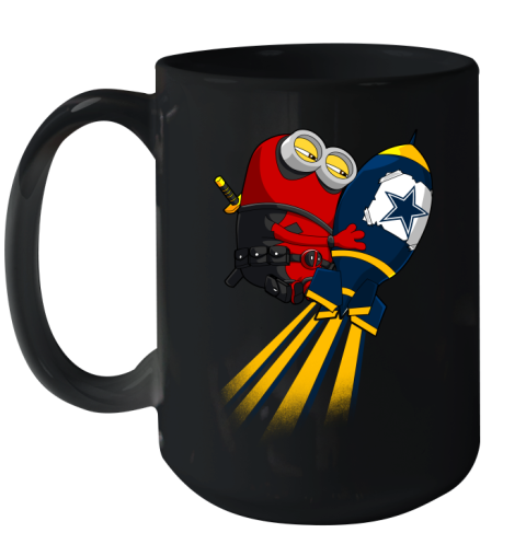 NFL Football Dallas Cowboys Deadpool Minion Marvel Shirt Ceramic Mug 15oz