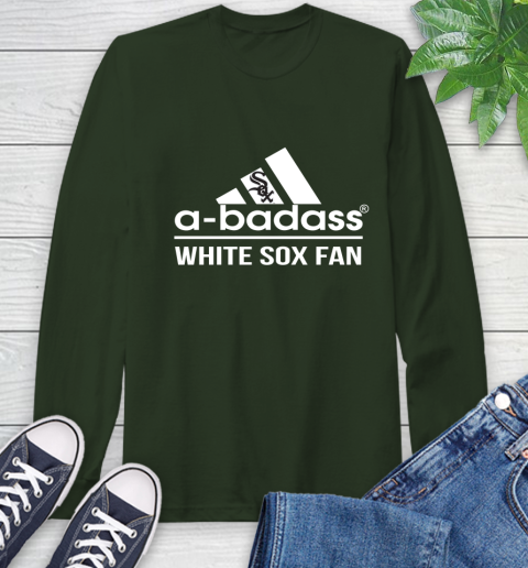 MLB A Badass Chicago White Sox Fan Adidas Baseball Sports Long Sleeve T-Shirt 7