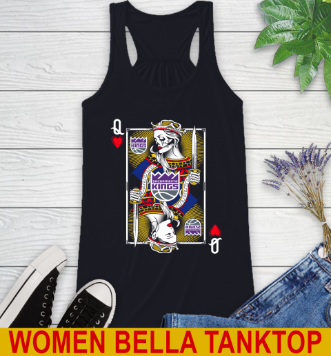 NBA Basketball Sacramento Kings The Queen Of Hearts Card Shirt Racerback Tank 8