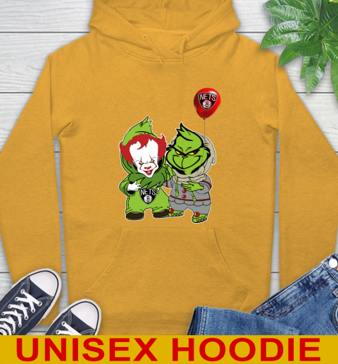 Brooklyn Nets Baby Pennywise Grinch Christmas NBA Basketball Hoodie 3