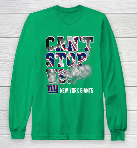 NFL New York Giants Can't Stop Vs Long Sleeve T-Shirt 4