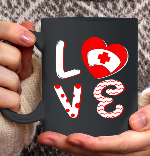Medical Nurse Valentine Day Shirt Love Matching Ceramic Mug 11oz